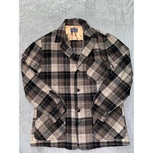 Pendleton Vintage Flannel Jacket Shirt Rockabilly Surf Shadow Wool Oregon Sz‎ M